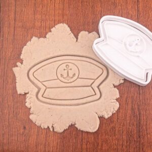 Captain Hat Cookie Cutter Black Cookie Nautical Marine Theme Baking Mold for Ocean Party Cookies Sea Adventure Birthday Decorations Boat Cruise Events and Coastal Themed Celebration