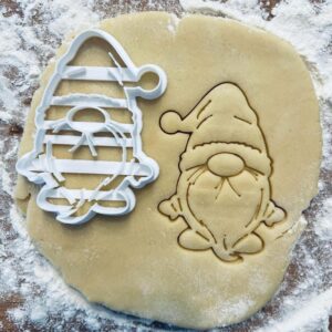 Black Christmas Gnome Cookie Cutter Winter Biscuit Cutter Set Gnome Cookies Gnome Christmas Decor Cookies for Santa Christmas Gift Idea Pastry Fondant Dough
