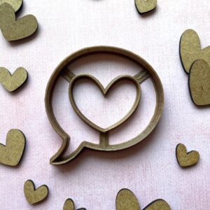 Comic Book Heart Cookie Cutter � Valentine�s Day Biscuit Mold, Wedding Fondant Cutter, Love Theme Baking Tool for Cookies, Cake Decoration, DIY Baking, and Special Occasion Treats
