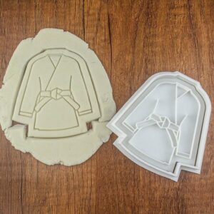 Kimono Cookie Cutter Black Cookie Japanese Theme Baking Mold for Asian Festival Treats Traditional Outfit Cookie Decorations Cultural Celebration Snacks and Creative Kitchen or Craft