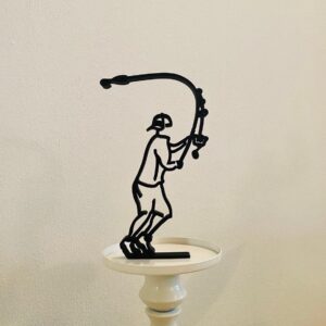 Minimalist Fisherman Desk Decor: Tabletop Statue Figure, Ocean-Inspired Art, Shellfish Statue, Ideal Gift for Birthdays and Home Decor