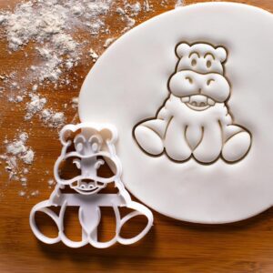 Baby Hippo Cookie Cutter Cookie for Wild Safari Jungle Themed Baking and Kids 1st Birthday Party Biscuit Cutter Perfect for Zoo Animal Shaped Cookies and Themed Treats in (ONLY Baby Hippo)
