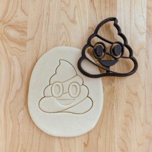 Poop Emoji Detailed Cookie Fondant Clay Cutter for Baking Decorating Fun Party Treats Dough Modeling Craft Projects Kids Humor Themed Events DIY Baking Tool India Cookie