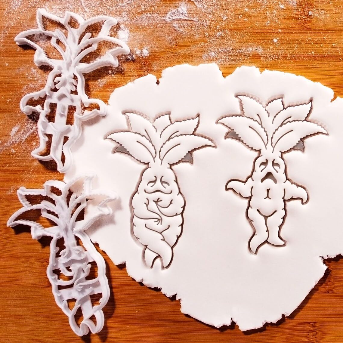 Cookie Shy Mandrake Cookie Cutter Mythical Fantasy herb Shape Halloween Baking Magical Plant Biscuit Fondant Cutter Witchy Party Treats Magical Garden Theme Fantasy herb Crafting (ONLY Shy) - Image 2