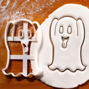 Happy Ghost Cookie Cutter Biscuit Fondant Clay Cutter Ideal for Baking Cute Spooky Halloween Treats Trick or Treat Party Decorations Kids Holiday Baking Fun (ONLY HAPPY GHOST)