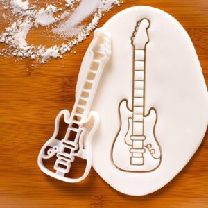 Bass Guitar Cookie Cookie Cutter for Biscuits Musical Stringed Instrument Shape for Bassists Guitarists Music Lovers Band Parties Concert Treats Music Teacher Gifts Baking Crafts (ONLY BASS)