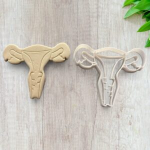 Uterus Shaped Cookie Cutter for Making Shortbread Cookies Sand Biscuits Pastry Sugar Paste Fondant Cake Decoration Feminist Anatomy Educational Gift Baking Tool Homemade