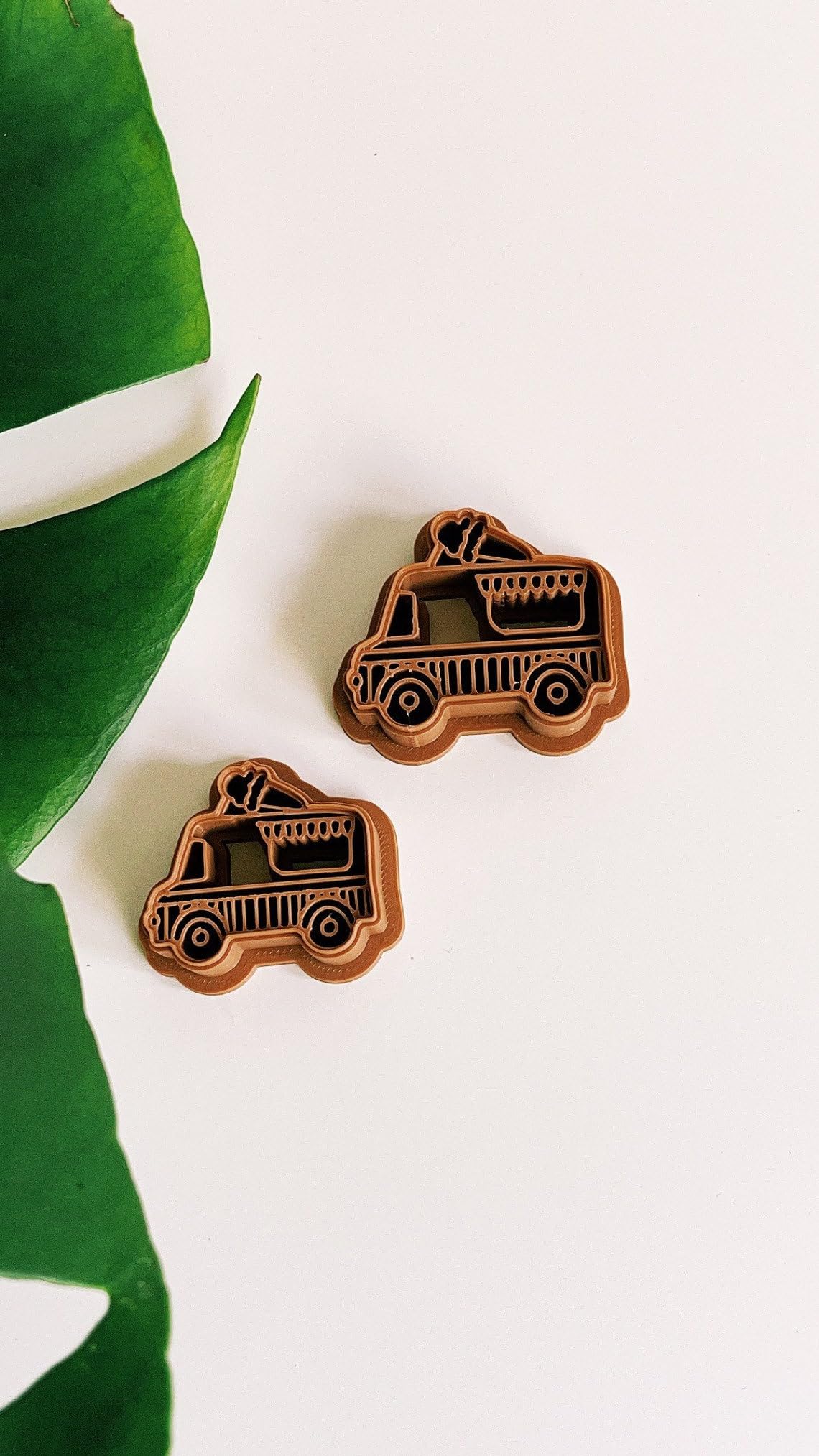 Ice Cream Truck Polymer Clay Earring Cutter India Cookie Hand Clay Cutter Mold Tool for Jewelry Making Biscuit Fondant Cutter DIY Crafts Summer Party Accessories Fun Design - Image 3