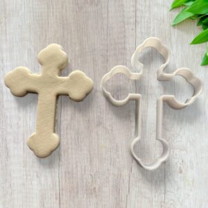 Cross Cookie Cutter for Baking Shortbread Biscuits Pastry Dough Sugar Paste Cake Decoration Fondant Treats for Religious Events Easter Baptism First Communion Homemade
