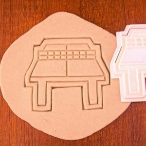 Ping Pong Table Black Cookie Cutter Cookie Baking Tool for Table Tennis Cookies Sports Theme Birthday Decorations DIY Crafts Party Favors and Unique Gifts for Table Tennis and Ping