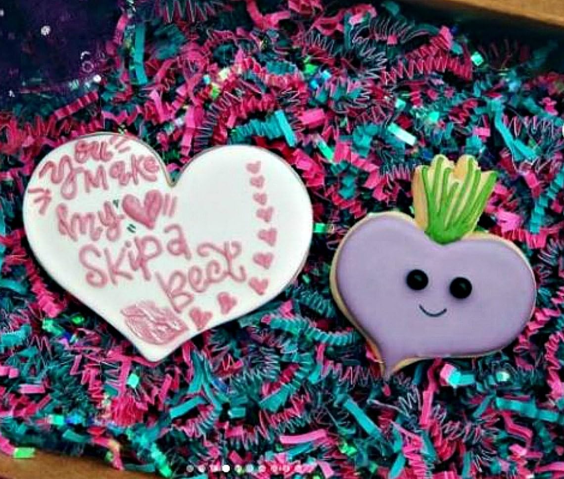 Cookie Set of 2 Beet Cookie Cutters for Garden, Vegetable-Themed Party, Biscuit, Fondant, Sugar Craft, Clay Modeling, Cupcake Decoration, Healthy Eating, Made in India - Image 4