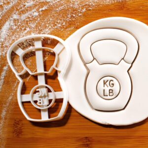 India Cookie Kettlebell Cookie Cutter for Gym Workout Fitness Theme Baking Biscuit Fondant Clay Craft Tool for Weight Training Party Decorations and Exercise Event Use (ONLY Kettlebell)