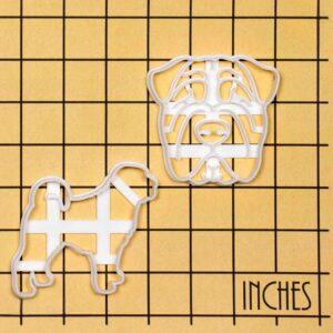 Shar Pei Body and Face Cookie Cutter