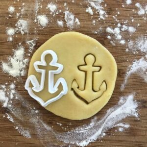 Black Anchor Cookie Cutter Nautical Ship Shape for Baking Polymer Clay Earrings Jewelry Making Fondant Crafts Sea Cookies Coastal Party Favor Kitchen Tool Supplies