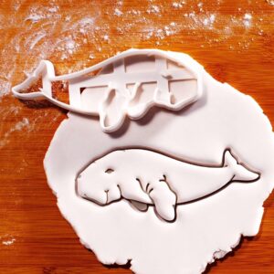 Swimming Dugong Cookie Cutter Biscuit Fondant Craft Clay Cheese Dough Sugarpaste craft Baking Tool Marine Mammal Ocean Lovers Coastal Wildlife Earth Conservation Baking (ONLY SWIMMING DUGONG)
