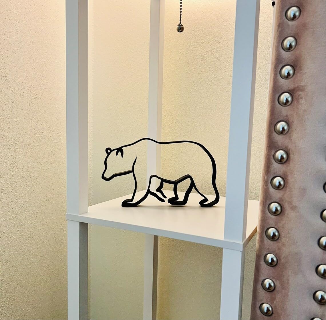 Brown Bear Minimalist Cookie Sculpture - Tabletop Figure, Shelf Sitter, Animal Art, Zoo Theme, Home Office Decor, Gift Idea, Decorative Statue - Image 4