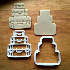 Cutters Themes, in Shapes Cookie Showers, Parties, Baby Ideal Size Travel Made Vacation India Cookies Fondant & Bag 2 Luggage Cookie for Travel Suitable of Set