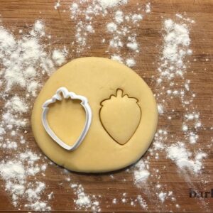 Black Strawberry Cookie Cutter for Fruit Cookies Polymer Clay Fondant Cutter Jewelry and Earring Craft DIY Summer Birthday Party Favor Strawberry Gift Treats