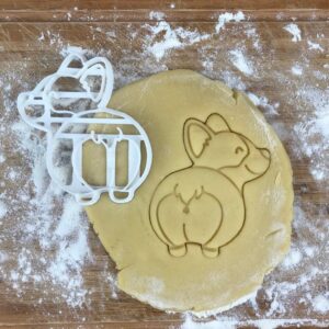 Black Corgi Butt Cookie Cutter Pembroke Welsh Corgi Funny Dog Biscuit Fondant Clay Cutter Dog Mom Gift Dog Party Favor Home Baking Tool for Creative Treats