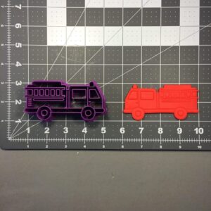 Fire Truck Black Cookie Cookie Cutter for Kids Birthday Party Baking Firefighter Theme Fondant Cutter for Cookies Dough Crafts School Activities Emergency Vehicle Cake Decoration