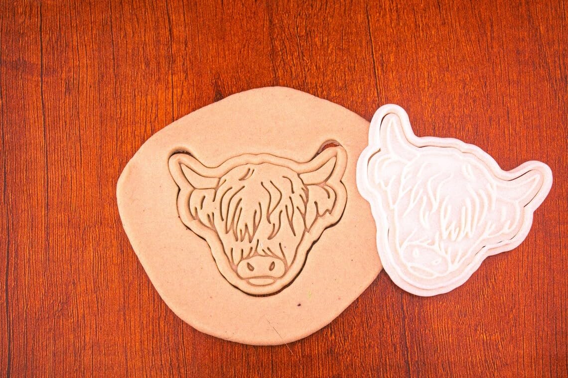 Highland Cow Black Cookie Cutter Cookie Scottish Animal Biscuit Mold for Rustic Farmhouse Baking Creative Gifts Animal Lovers Party Decorations and Handmade Cow Theme Cookie Creations - Image 2