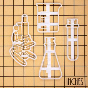 Conical Flask Beaker Test Tube Microscope cookie cutter