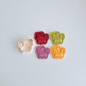 Black Tiger Cookie Cutter cookie Animal Cookie Cutter Stamp Set Creative Shapes Cookie Cutter Fondant Molds for Cookies Pastries Cupcakes Biscuits Dessert Baking Tool for Kids Parties