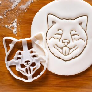 Shiba Inu Face Cookie Cutter Dog Breed Biscuit Mold for Baking Cute Canine Treats Fondant Clay Craft Tool for Dog Lovers Pet Parties Veterinary Clinics and Animal Shelter Events (ONLY FACE)