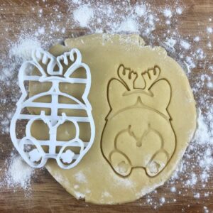 Black Christmas Corgi Butt Cookie Cutter, Santa Hat Pembroke Welsh Corgi, Funny Corgi Gifts, Dog Lover Cookie Cutter, Holiday Baking, Cute Dog Shaped Treats