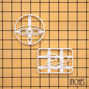 Swimmer Face and Swimmer Cookie Cutter
