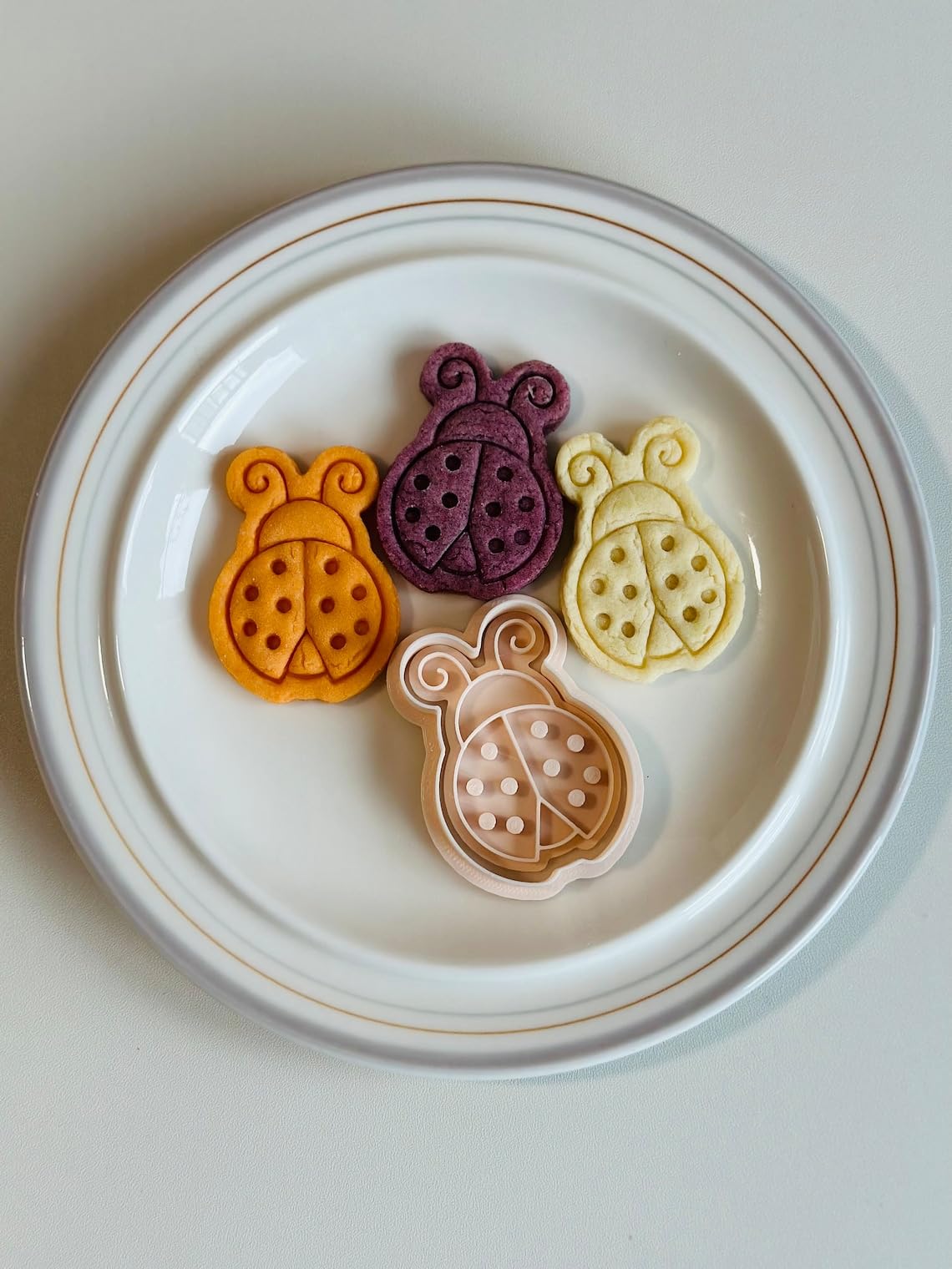 Black Ladybug Cookie Cutter cookie Spring Lady Bug Cookie Cutter Stamp Set Animal Cookie Cutter Fondant Molds for Cookies Pastries Cupcakes Biscuits Dessert Baking Tool for Kids - Image 5