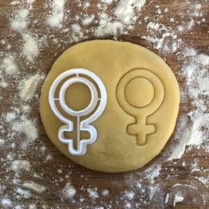 Black Venus Symbol Cookie Cutter | Female Sign Cookie, Polymer Clay Cutter, Fondant Cutter, Jewelry Earring Mold, Bachelorette Party and Baking Tool