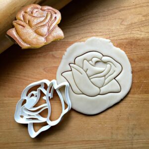 Rose Cookie Cutter Cookie - Suitable Size - Choose Standard or Dishwasher Safe - Made in India - Ideal for Baking, Crafting & Decorating - High-Quality Rose-Shaped Mold for Beautiful