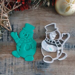 Snowman Cookie Cutter for Making Homemade Shortbread Biscuits Pastry Sugar Paste Fondant Dough Winter Snowman Cookies Christmas Baking Holiday Cake Decoration Kids Party Treats (ONLY SNOWMAN)