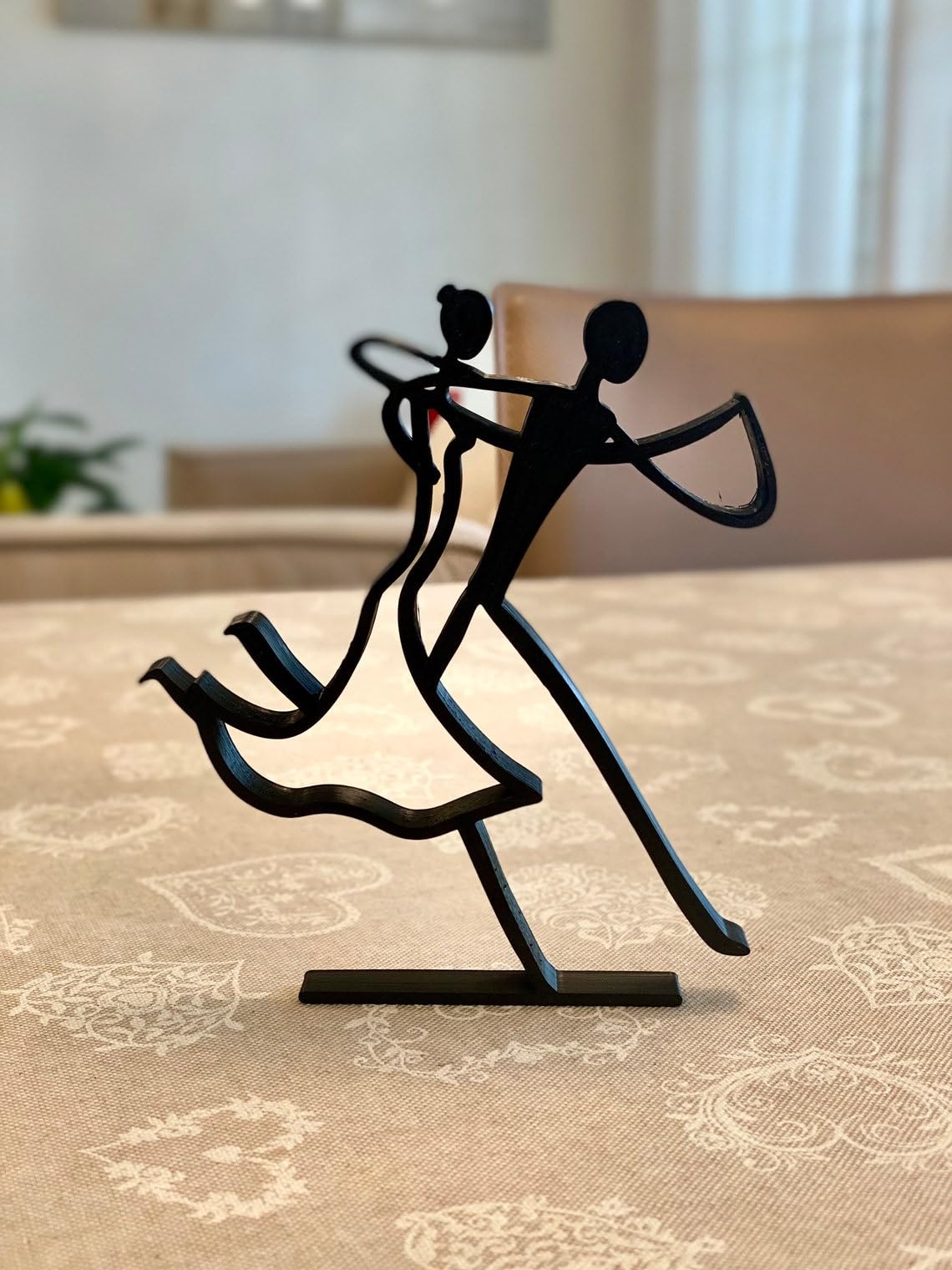 Rhythmic Dance: Minimalist Tabletop Statue Sculpture of a Dancing Couple and Stylish Decor Accent for Home or Office - Image 5