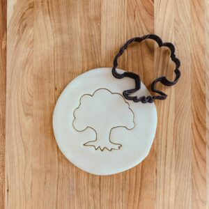 Magic The Gathering Green Mana Tree Cookie Fondant Clay Cutter for Fantasy Game Parties, India Cookie Mold for Nature Theme Baking, Crafts, Birthdays, Tabletop Events, Decorations