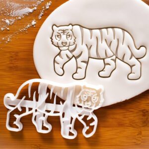 Tiger Body cookie cutter biscuit fondant clay animal shaped baking cutter featuring full tiger silhouette for wildlife lovers conservation event Bengal Siberian endangered predator (ONLY BODY)