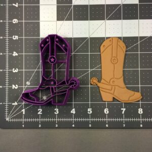 Black Boot 102 Cookie Cutter Cookie Shoe Shaped Baking Mold for Western Cowboy Theme, Winter Holiday Cookies, Farm Party Favors, Edible Crafts, Decorative Fondant Cutter, Kids Baking