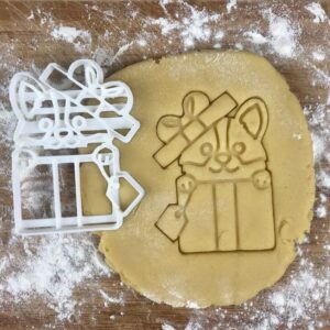 Black Christmas Corgi Cookie Cutter, Santa Hat Pembroke Welsh Corgi, Corgi Gifts, Funny Dog Cookie Cutter, Dog Lover Gift, Holiday Baking, Corgi Shaped Treats