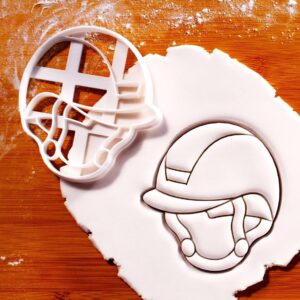 Riding Helmet Cookie Cutter Cookie Equestrian Themed Biscuit Mold for Horseback Riding Baking Tailored Hunter Shadbelly Cowboy Rustic Country Party Decorations Horse Lover Gifts (ONLY HELMET)