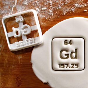 Periodic Gd Element Cookie Cutter Cookie for MRI Radiology Themed Baking Treats Medical Science Party Supplies Chemistry Education Fun Kitchen Mold for Science Fans (ONLY PERIODIC GD ELEMENT)