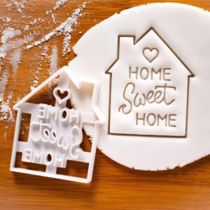 Home Sweet Home Cookie Cookie Cutter Featuring House and Heart Shape Ideal for Baking Housewarming Party Treats Welcome Desserts Invitations and New Home Celebration Cookies (ONLY HOME SWEET)