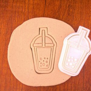 Bubble Tea Black Cookie Cutter Cookie Boba Drink Baking Tool for Cookies Cakes Fondant DIY Crafts Tea Party Decorations Fun Gifts for Bubble Tea Lovers and Creative Home Baking