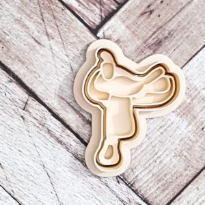 Western saddle cookie cutter set for baking cowboy themed cookies horse riding party treats fondant cake toppers rodeo decorations kids activities crafting and western celebration