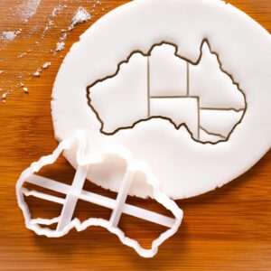 Mainland Australia Cookie Cutter with Wombat, Koala, and Endangered Bears Shapes Biscuit Fondant Clay Cutter for Animal-Themed Baking, Crafting, Educational Projects Unique One (ONLY MAINLAND)