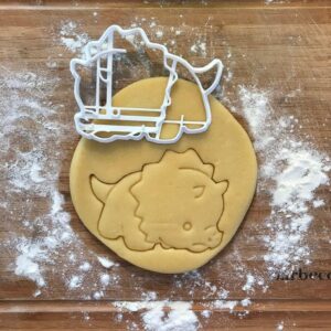 Black Dinosaur Cookie Cutter cookie Triceratops Biscuit Cutter for Baking Cookies Fondant Clay Jewelry Earring Craft Tool Birthday Party Favor for Kids India