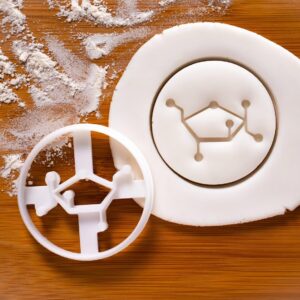 Fructose Cookie Cutter for Chemistry Baking Biscuits Science Education Tool Dietician Nutritionist Glucose Monosaccharide Blood Sugar Learning Craft Molecular Structure GiftThe (ONLY FRUCTOSE)