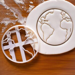 Earth Spacecraft Cookie Cookie Cutter Set Featuring Space-Themed Designs Including Planet Earth Ideal for Baking Biscuits Fondant Clay Cheese Sugarpaste Marzipan Moulds Perfect (ONLY Earth)