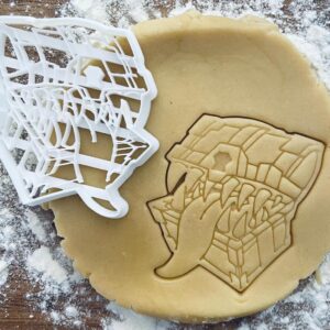Black Mimic Cookie Cutter Chest Monster Fantasy DnD Evil Curse Fight RPG Dungeon and Dragons Pastry Fondant Dough Biscuit Clay Stamp DIY Baking and Creative Treats
