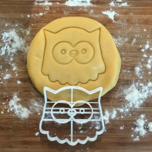 Owl Cookie Cutter Black | Woodland Baby Shower Cookie Cutter | Fondant Clay Cutter | Bird Lover Gift | Gift for Mom | DIY Wedding Favor | Woodland Animal Cookies